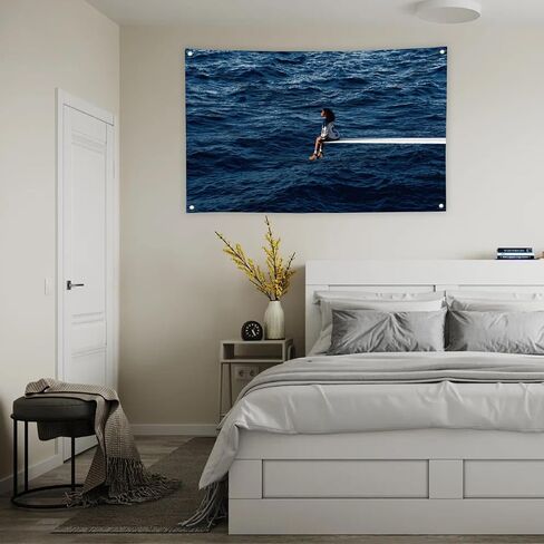 Generic S-Z-A Tapestry 3X5FT SOS Art Music Album Tapestry Music Singer Poster نسيج ملصق نسيج مضحك مع الحلقات النحاسية لغرفة النوم الجامعية ديكور الحفلات الخارجية، كبير، أزرق in Saudi Arabia