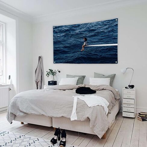 Generic S-Z-A Tapestry 3X5FT SOS Art Music Album Tapestry Music Singer Poster نسيج ملصق نسيج مضحك مع الحلقات النحاسية لغرفة النوم الجامعية ديكور الحفلات الخارجية، كبير، أزرق in Saudi Arabia