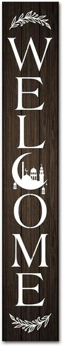 (48inx8in) Tall Welcome Signs Vertical for Front Porch Standing Hanging Large Wooden Sign Door Home Decoration Classroom Farmhouse Decor Outdoor Indoor, 20230328aa006 in Saudi Arabia