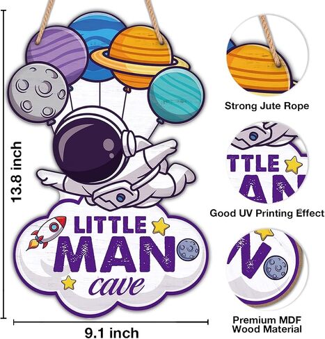 Space Decor for Boys Room Space Themed Bedroom Decor Outer Space Door Sign Astronaut Wooden Sign Wall Art Decorations for Nursery Kids Room Playroom in Saudi Arabia