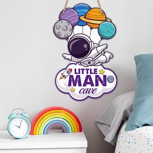 Space Decor for Boys Room Space Themed Bedroom Decor Outer Space Door Sign Astronaut Wooden Sign Wall Art Decorations for Nursery Kids Room Playroom in Saudi Arabia