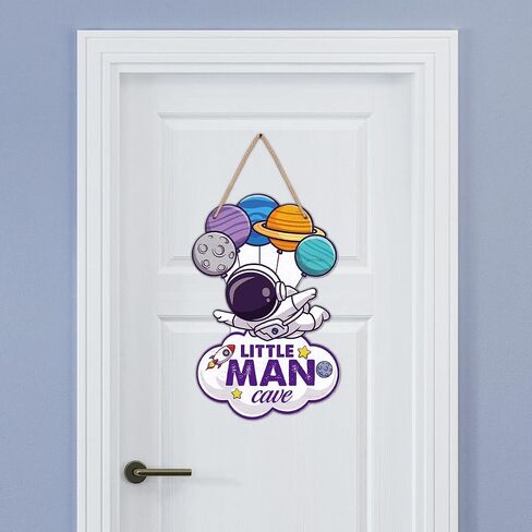 Space Decor for Boys Room Space Themed Bedroom Decor Outer Space Door Sign Astronaut Wooden Sign Wall Art Decorations for Nursery Kids Room Playroom in Saudi Arabia