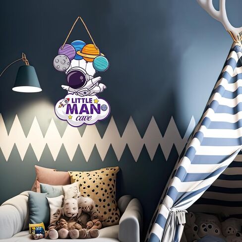 Space Decor for Boys Room Space Themed Bedroom Decor Outer Space Door Sign Astronaut Wooden Sign Wall Art Decorations for Nursery Kids Room Playroom in Saudi Arabia