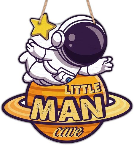 Space Decor for Boys Room Space Themed Bedroom Decor Outer Space Door Sign Astronaut Wooden Sign Wall Art Decorations for Nursery Kids Room Playroom in Saudi Arabia