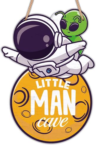 Space Decor for Boys Room Space Themed Bedroom Decor Outer Space Door Sign Astronaut Wooden Sign Wall Art Decorations for Nursery Kids Room Playroom in Kuwait