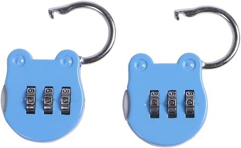 Eagle 3-Digit Combination Padlock, Luggage Lock, Resettable Code Lock, Small, Ideal for Suitcase, Lockers, Portable, Blue, 2-Pack in Saudi Arabia