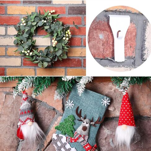 Ripeng Brick Wall Clips for Hanging Outdoors Metal Hooks Brick Picture Hangers Fit 2-1/4 to 2-3/8 inch Wall Siding Hooks Mount to Brick Without Drilling for Outside Home Decor(Bronze, 8 Pieces) in Kuwait