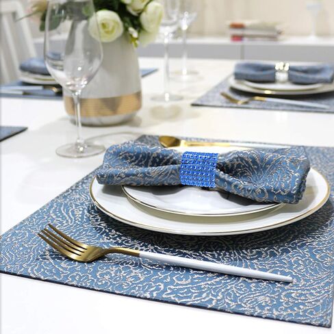 Coobbar Napkin Rings, 100 Piece/Set Self-Adhesive Gold Napkin Band for Wedding Party Dinner Receptions Family Gatherings (100, Purple) in Saudi Arabia