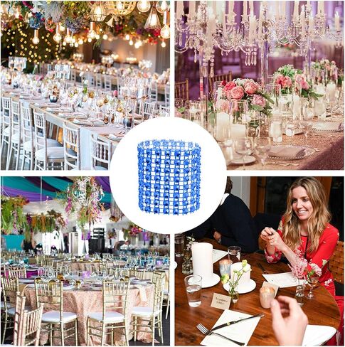 Coobbar Napkin Rings, 100 Piece/Set Self-Adhesive Gold Napkin Band for Wedding Party Dinner Receptions Family Gatherings (100, Purple) in Saudi Arabia