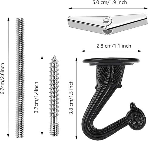10 مجموعات من خطافات السقف من SEISSO - خطاف معدني شديد التحمل مع أجهزة وأجنحة تبديل للنباتات المعلقة وتركيب السقف وتثبيت الجدار (أبيض) in Kuwait
