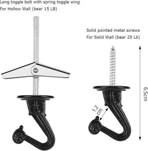 10 مجموعات من خطافات السقف من SEISSO - خطاف معدني شديد التحمل مع أجهزة وأجنحة تبديل للنباتات المعلقة وتركيب السقف وتثبيت الجدار (أبيض) in Kuwait