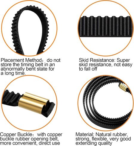 PAGOW 4PCS 2GT Open Timing Rubber Belt with Copper Buckle, for Ender 3/Ender 3 Pro, Including 2PCS X Axis 765x6mm, 2PCS Y Axis 720x6mm Belt in Saudi Arabia