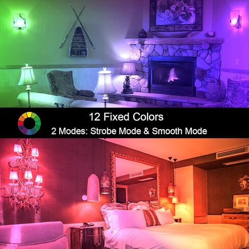 ILC E17 LED Light Bulbs (40w Equivalent) 5W, Color Changing RGB, 5700K Daylight White, 12 Colors 2 Modes Timing with Remote Control (4 Pack) in Saudi Arabia