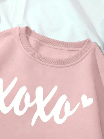 SOLY HUX Women's Plus Size Long Sleeve Sweatshirt Graphic Pullover Tops Valentine's Day Shirts in Saudi Arabia
