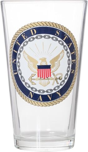 Officially Licensed United States Navy Emblem Pint Glass in Saudi Arabia