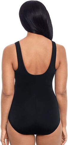 Reebok Women's Swimwear Colorful Dimension High Neck Zipper Soft Cup One Piece Swimsuit in Saudi Arabia
