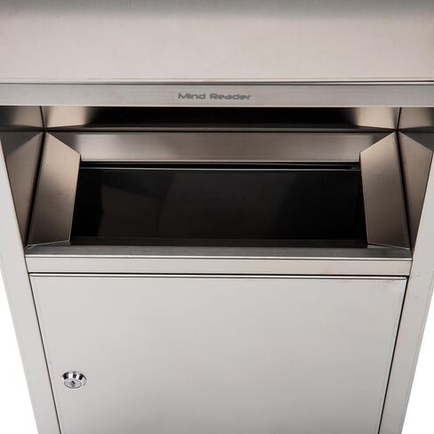 Mind Reader Paper Towel Dispenser and Trash Can, Wall-Mounted, Bathroom, Stainless Steel, 13.5" L x 29.5" H x 5.75" D, Silver in Saudi Arabia