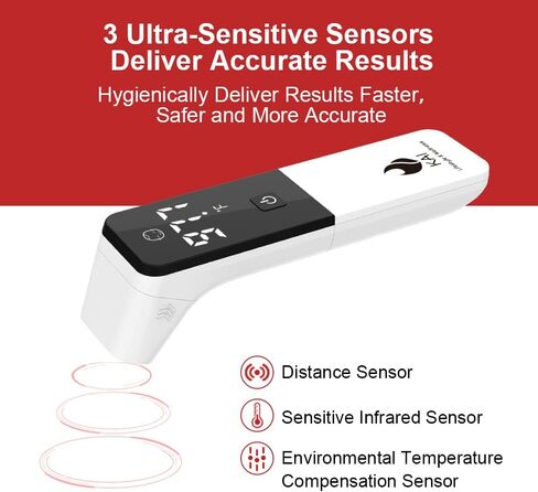 Kai LED Forehead and Ear Thermometer for Adults, Kids and Babies | Touchless, Accurate, Instant Read, Medical Grade, Premium Quality in Saudi Arabia