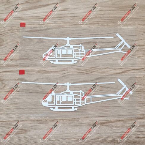 2X White 8'' Bell UH-1D Iroquois Huey Army Helicopter Decal Sticker Car Vinyl in Saudi Arabia