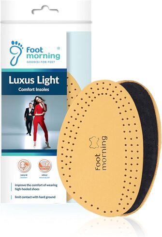 Luxus Light - Forefoot Front Half-Shoe Insoles (1 Pair) – Leather & Foam Ball of Foot Cushioning Insert for Shoes & Boots – Anti-Shoe Odour Carbon – Two-Layer Half-Insoles (Women 7-9) in Saudi Arabia