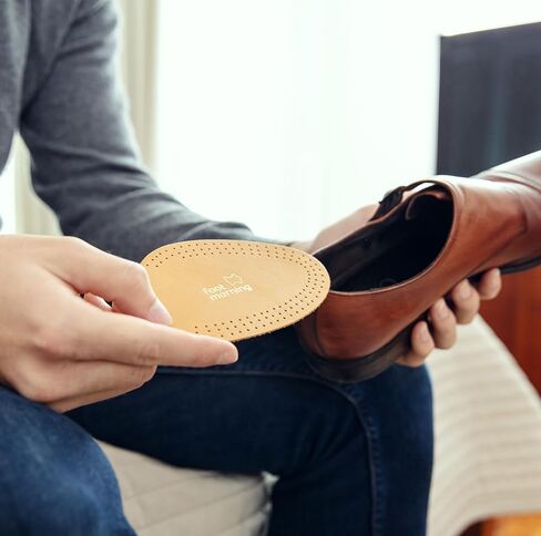 Luxus Light - Forefoot Front Half-Shoe Insoles (1 Pair) – Leather & Foam Ball of Foot Cushioning Insert for Shoes & Boots – Anti-Shoe Odour Carbon – Two-Layer Half-Insoles (Women 7-9) in Saudi Arabia