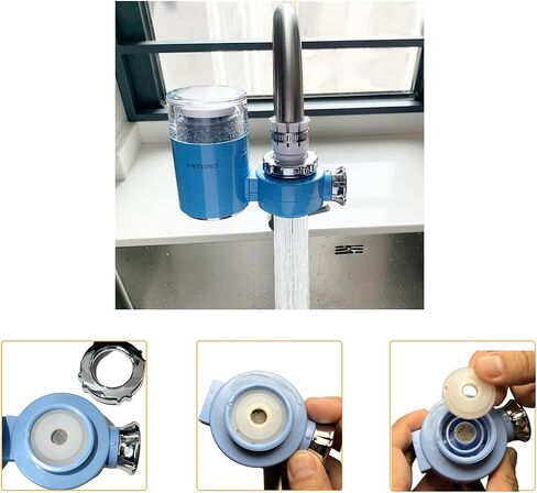 Water Filter for Sink, Faucet Water Filter with Activated Carbon, Household Kitchen Water Purifier for Sink, Water Faucet Filter Reduces Chlorine, Limescale, Heavy Metals, and Unpleasant Odors in Saudi Arabia