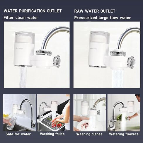 Water Filter for Sink, Faucet Water Filter with Activated Carbon, Household Kitchen Water Purifier for Sink, Water Faucet Filter Reduces Chlorine, Limescale, Heavy Metals, and Unpleasant Odors in Saudi Arabia