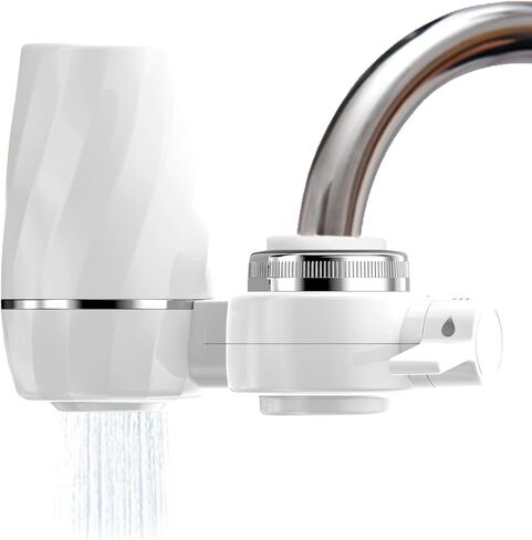Water Filter for Sink, Faucet Water Filter with Activated Carbon, Household Kitchen Water Purifier for Sink, Water Faucet Filter Reduces Chlorine, Limescale, Heavy Metals, and Unpleasant Odors in Saudi Arabia