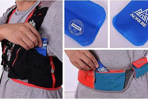 AONIJIE Pack 2 TPU Soft Hydration Water Bottles Collapsible Flask-Use in Hydration Vest for Marathon Running Hiking Cycling in Saudi Arabia