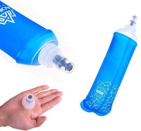 AONIJIE Pack 2 TPU Soft Hydration Water Bottles Collapsible Flask-Use in Hydration Vest for Marathon Running Hiking Cycling in Saudi Arabia
