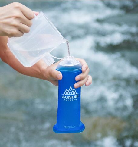 AONIJIE Pack 2 TPU Soft Hydration Water Bottles Collapsible Flask-Use in Hydration Vest for Marathon Running Hiking Cycling in Saudi Arabia