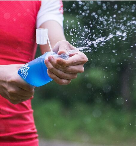 AONIJIE Pack 2 TPU Soft Hydration Water Bottles Collapsible Flask-Use in Hydration Vest for Marathon Running Hiking Cycling in Saudi Arabia