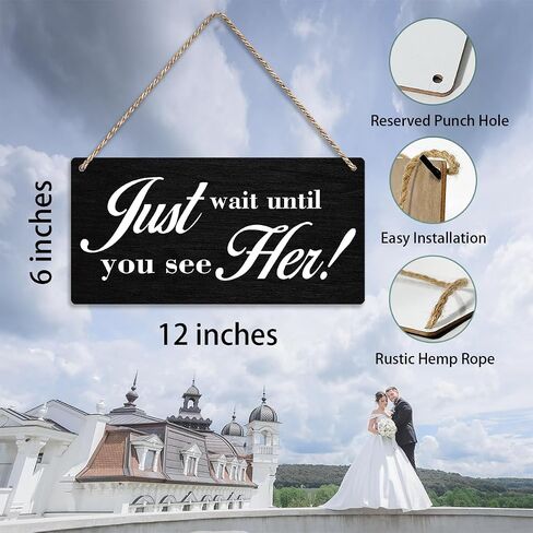 She Said Yes Rustic Wedding Signs Wall Hanging Wedding Decor Wedding Accessories Stuff Wall Art Decor Wedding Decorations for Reception Engagement Wedding Party Wooden Sign for Hallway Porch (Black) in Saudi Arabia
