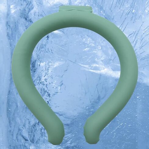 Neck Cooling Tube, Neck Cooler Ring, Neck Cold Pack, Reusable Neck Cooler, Heat Cooling Cold Pack, Summer Heat Relief for Hot Flashes and Fever (Blue, L (Diameter:7.87inch)) in Saudi Arabia