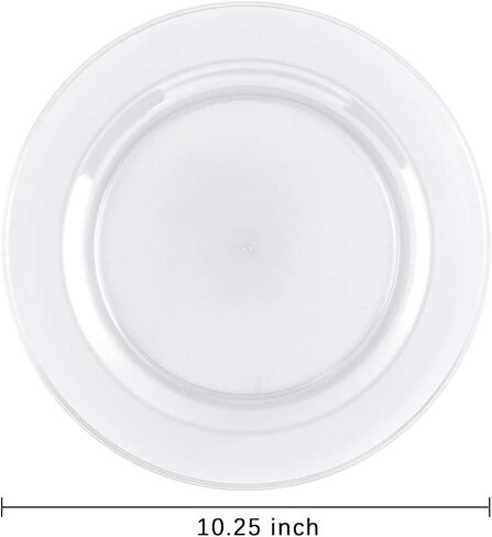 bUCLA 100PCS White Plastic Plates-10.25inch Disposable Dinner Plates-Premium Party&Wedding Plates in Saudi Arabia