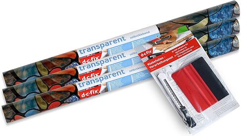 d-c-fix 346-0647-3PKA فيلم نافذة زجاجي ذاتي اللصق للخصوصية، Spring Chapel/Tulia، لفة 17 بوصة × 78 بوصة، 3 عبوات مع أداة توزيع المكياج in Kuwait