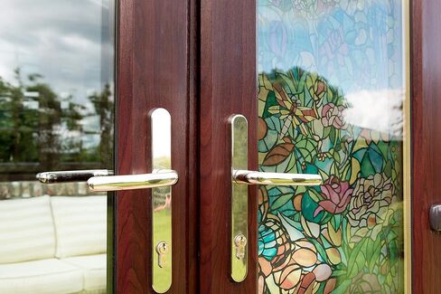 d-c-fix 346-0647-3PKA فيلم نافذة زجاجي ذاتي اللصق للخصوصية، Spring Chapel/Tulia، لفة 17 بوصة × 78 بوصة، 3 عبوات مع أداة توزيع المكياج in Kuwait