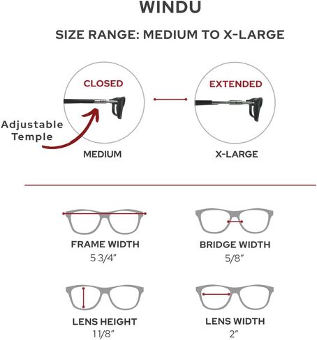 نظارات القراءة المغناطيسية Clic Blue Light Blocking من Slastik، شريط ناعم، قارئات كمبيوتر قابلة للتعديل، Windu (M-XL) in Kuwait