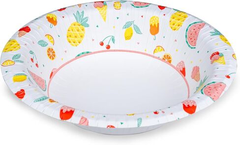 Glad Everyday Disposable Paper Bowls with Picnic Design| Cut-Resistant, Microwavable Paper Bowls for All Foods & Daily Use | 12 oz, 50 Count in Saudi Arabia