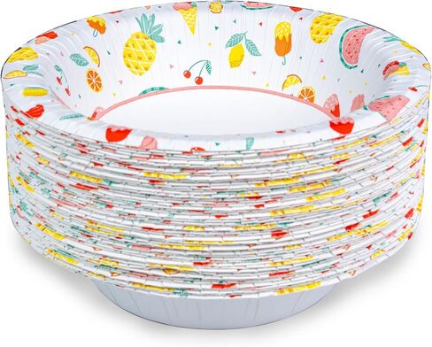Glad Everyday Disposable Paper Bowls with Picnic Design| Cut-Resistant, Microwavable Paper Bowls for All Foods & Daily Use | 12 oz, 50 Count in Saudi Arabia