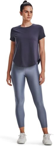 سروال نسائي من Under Armour HeatGear Armor عالي الخصر مانع للانزلاق عند الكاحل، (767) أرجواني أورورا / / فولاذ مقسى، X-Large in Saudi Arabia