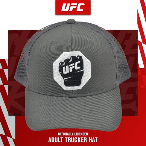 Concept One UFC Trucker Hat, Mesh Adult Adjustable Snapback Baseball Cap with Curved Brim in Saudi Arabia