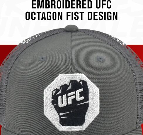 Concept One UFC Trucker Hat, Mesh Adult Adjustable Snapback Baseball Cap with Curved Brim in Saudi Arabia