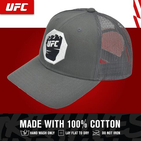 Concept One UFC Trucker Hat, Mesh Adult Adjustable Snapback Baseball Cap with Curved Brim in Saudi Arabia