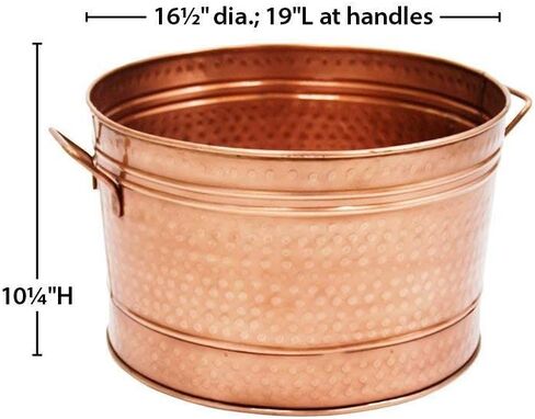 بنجارا، حوض استحمام مجلفن على طراز المزرعة بالنحاس المطروق in Kuwait