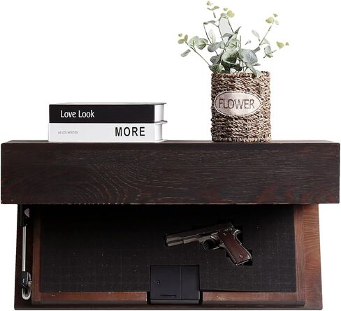 رف عائم لتخزين الأسلحة، رف حائط خشبي مع إخفاء مخفي لغرفة المعيشة وغرفة النوم، إسبرسو in Kuwait