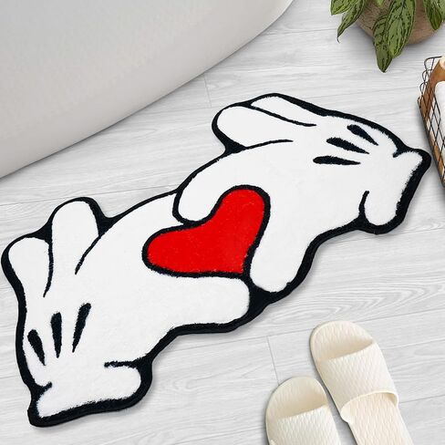 Funny Cute Bath Mat Bathroom Decor Accessories Washable Non Slip Absorbent Bath Rugs Irregular Shaped Shower Mats for Tub Restroom Bedroom Floor Decorations, 24*24 in in Saudi Arabia