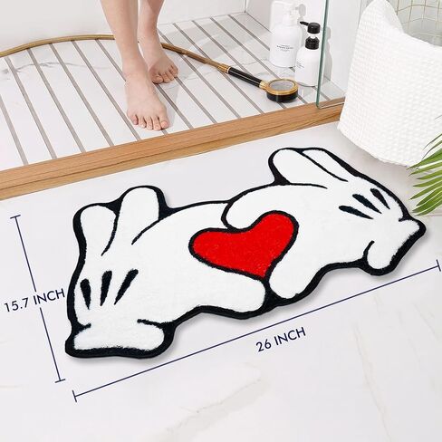 Funny Cute Bath Mat Bathroom Decor Accessories Washable Non Slip Absorbent Bath Rugs Irregular Shaped Shower Mats for Tub Restroom Bedroom Floor Decorations, 24*24 in in Saudi Arabia