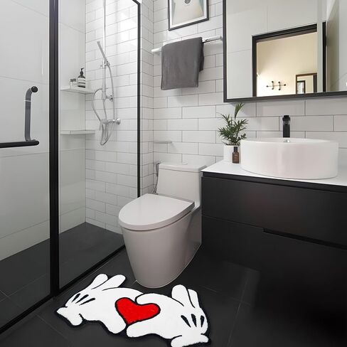 Funny Cute Bath Mat Bathroom Decor Accessories Washable Non Slip Absorbent Bath Rugs Irregular Shaped Shower Mats for Tub Restroom Bedroom Floor Decorations, 24*24 in in Saudi Arabia