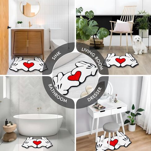 Funny Cute Bath Mat Bathroom Decor Accessories Washable Non Slip Absorbent Bath Rugs Irregular Shaped Shower Mats for Tub Restroom Bedroom Floor Decorations, 24*24 in in Saudi Arabia